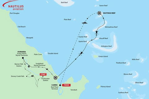 Kuranda Scenic Railway, Skyrail, Great Barrier Reef Helicopter Tour And Cruise - Kempsey Accommodation 2