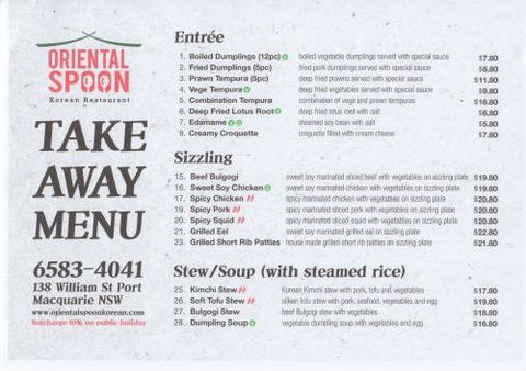 Oriental Spoon Korean Restaurant - Kempsey Accommodation 0
